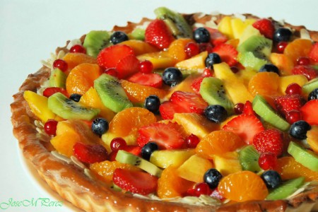 Tarta de frutas de verano